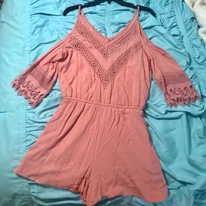 Peach/coral romper